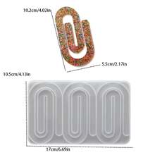 Molde de silicona para hacer marcapáginas de clips de papel con gotas de pegamento/Molde de espejo de marcapáginas de clips de papel para colada de resina, kit de manualidades DIY