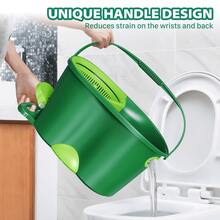 Spin Mop And Bucket System With Wringer Set For Floors Cleaning, 6 Refill Mop Heads - 1 - 查看 6