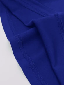 Vestido ajustado elegante para mujer - Cuello halter sin mangas, adecuado para eventos de primavera/verano, tela de mezcla de poliéster lavable a máquina, diseño de espalda abierta, ideal para citas nocturnas diarias, fiestas, fiestas de solteros y otras ocasiones de fiesta - azul real - Ver 5