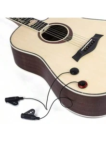 1 件带 EQ 贴纸的压电接触式麦克风拾音器，适用于吉他、小提琴、班卓琴、尤克里里琴放大器等乐器 - 彩色 - 查看 3