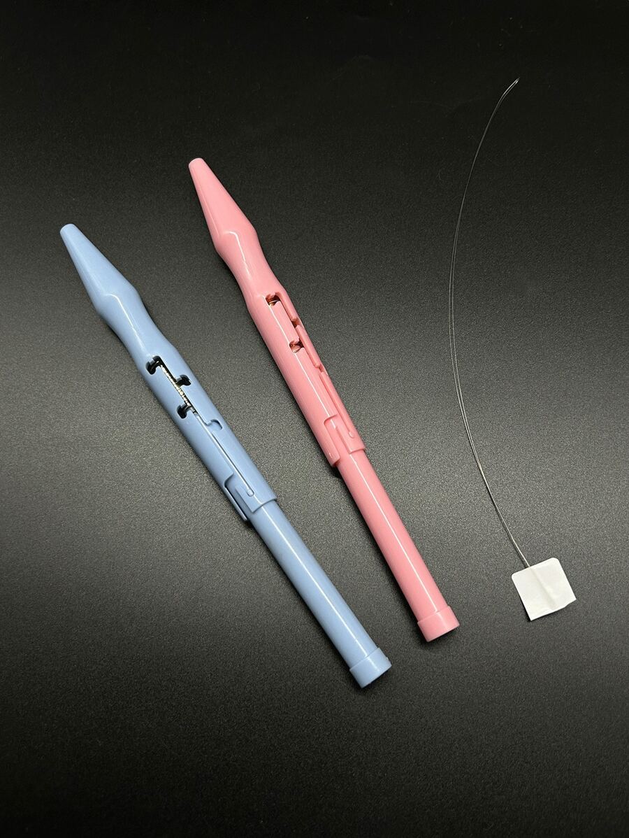 Adjustable Embroidery Awl - Pink & Blue, Easy To Use, Durable Plastic Craft Tool For Creating Intricate Patterns - Multicolor - View 1