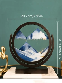 1pc Round Shape Liquid Art, Witnessing The Flow Of Time, Creative Fine Art Gift, Home/Office/Living Room/Bedroom Decor, Suitable For Valentine's Day, Birthday, Housewarming, Wedding, Party, Unique Holiday Gift For Families And Friends