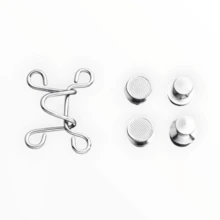 1 conjunto de coleção de cintura jeans artefato ajuste de cós pequeno botão fixo calças de aperto de cós botão de ajuste de tamanho fivela de cintura