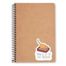 1 Stück "Ich versuche, mich zusammenzureißen" Aufkleber, lustiger Katzenklo Meme wasserfester Vinyl Aufkleber für Laptop, Wasserflasche, Notizbuch, Skateboard, Handy, ästhetischer Humor zur psychischen Gesundheit