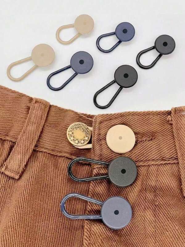4/12/24pcs Rubber Waistband Extenders, Pant Waist Extender Adjustor Accessories