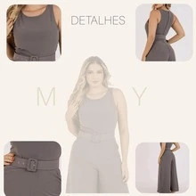 Maby Fashion Plus Size Women's Long Social Party Pantalona Jumpsuit - 深灰色 - 查看 2