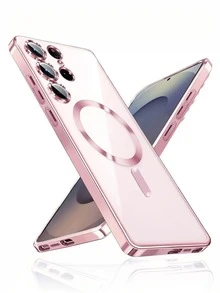 豪华无线充电磁吸手机壳，带镜头保护镀层，透明防震TPU材质，兼容三星Galaxy S25 S25Edge S25Plus S25Ultra S24 S24Ultra S24Plus S24FE S23FE S23Ultra S23Plus S22Ultra S20FE S21FE S21Ultra/A16 A26 A36 A56 A15 A25 A35 A55 A14 A34 A54 /Note10 Note10Plus Note20 Note20Ultra，防水防摔防刮。 - 銀色 - 查看 11