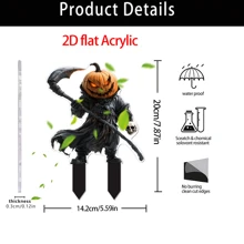 Halloween Skeleton Decor Series - 2D Acrylic Outdoor Garden Party, Holiday Ornaments