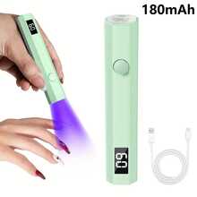 1 PIEZA Lámpara de uñas portátil UV, Mini lámpara de uñas, Lámpara de uñas LED portátil, Secador de uñas inalámbrico con carga USB para un curado rápido, Luz recta de carga rosa para uñas, Lámpara pequeña y portátil de batería para cocción de esmalte de uñas, Lámpara de fototerapia de mano - Multicolor - Ver 14