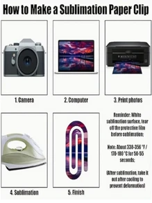 10 Pieces Sublimation Paper Clips Large Size Blank, Acrylic Sublimation Paper Clips Blank, Large And Small Transparent Sublimation Bookmarks DIY Design Thermal Transfer Paper Clips,School Supplies,Back To School