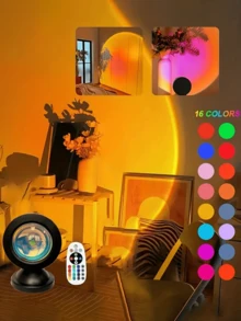 Đèn chiếu hình hoàng hôn LED, đèn sàn lãng mạn, hình chiếu cầu vồng cho phòng ngủ, trang trí phòng khách, phông nền ảnh, trang trí Halloween/Giáng sinh, phụ kiện bàn làm việc văn phòng, tạo không khí cắm trại/tiệc tùng/sinh nhật, cảnh ấm áp chỉ bằng một nút bấm, quà tặng trang trí tường lãng mạn, thích hợp để tự sử dụng hoặc làm quà tặng - Nhiều màu - Xem 12