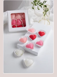 Velas con forma de corazón, velas de aromaterapia, velas con forma artesanal, DIY, props para fotos, adornos creativos, regalos de decoración de cumpleaños, para decoración del hogar, decoración de bodas, velas, decoración de habitaciones, regalo del Día de la Madre, regalos para damas de honor, velas, velas rosas, velas sin llama, velas perfumadas, bodas, velas