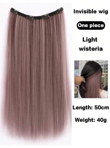 20inch One Piece 4 Card Wig Piece Multicolor Party Bright Vivid For Long Straight Hair Synthetic Color Wig Music Festival Halloween Party