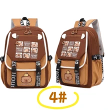 1pz Mochila De Capibara Escolar Y Viaje Bolsa Impermeable - D - Ver 10