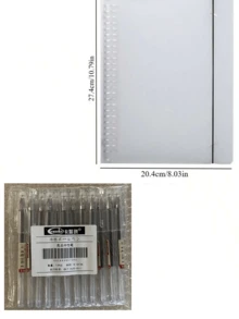 可拆卸 A4/A5 活页夹封面、学生活页笔记本、办公用品、返校用品、学校用品 - 綁帶款活頁夾 - 查看 19