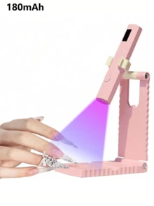 1 PIEZA Lámpara de uñas portátil UV, Mini lámpara de uñas, Lámpara de uñas LED portátil, Secador de uñas inalámbrico con carga USB para un curado rápido, Luz recta de carga rosa para uñas, Lámpara pequeña y portátil de batería para cocción de esmalte de uñas, Lámpara de fototerapia de mano - Multicolor - Ver 13