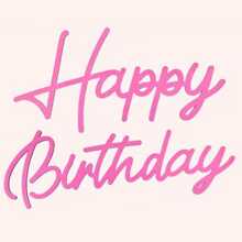 Happy Birthday Wooden Sign With White Painted Cutout Wooden Happy Birthday Letters Sign Vintage Rustic Birthday Party Decoration Backdrop Wall Photo Prop(Pink)