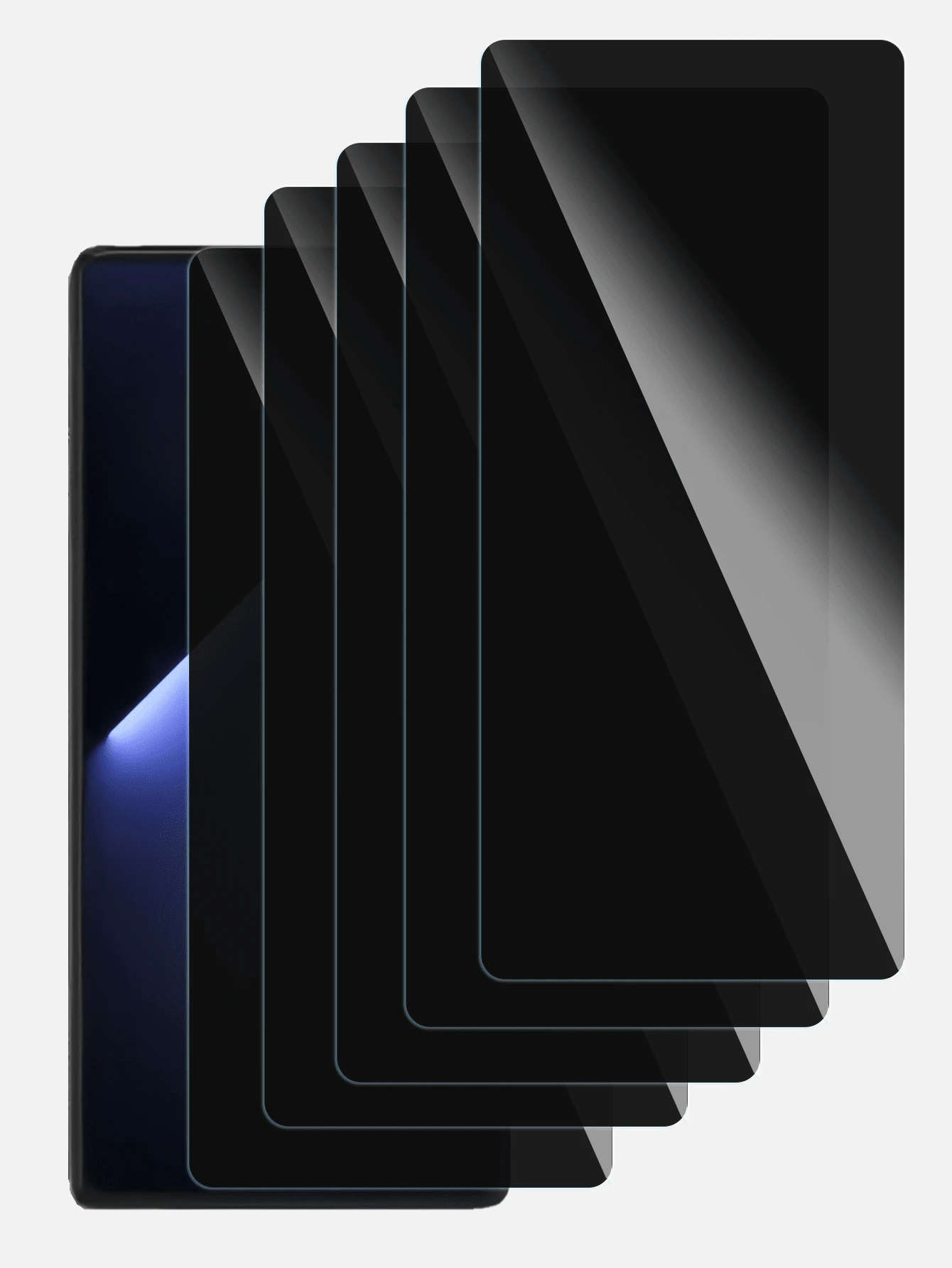 5 piezas Protector de pantalla de vidrio templado antiespía para teléfonos de transición, cobertura completa, fácil instalación, anti-pinchazos, sin burbujas, resistente a arañazos y roturas, adecuado para cumpleaños/familia/amigos/novio/rlrlfriend
