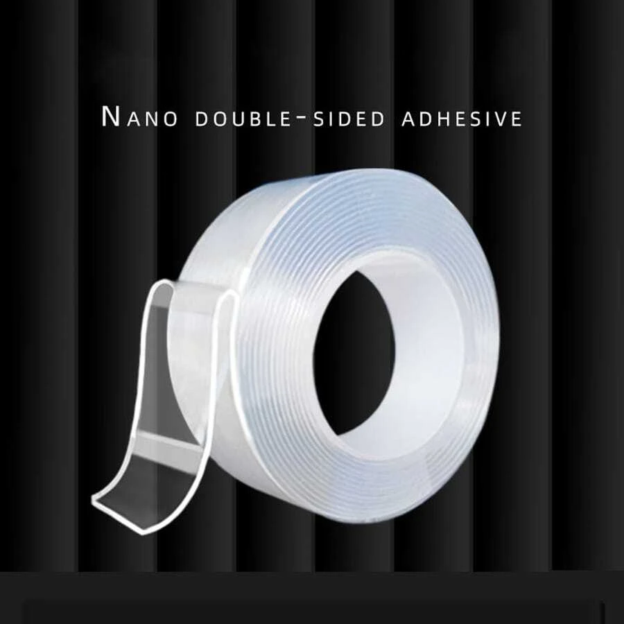 1pc Double Sided Adhesive Tape, Heavy Duty Transparent Washable Ultra-Strong Two Sided Mounting Tape, Strips For Decoration