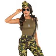 96pcs Detachable Plastic Storm Gun Chain Dress-Up Props, Cosplay Props, Festival And Party Decorations, Plastic Bullet Props Military Belt, Military Soldier Costume Accessories, Neutral Bullet Belt Costume Accessories Halloween