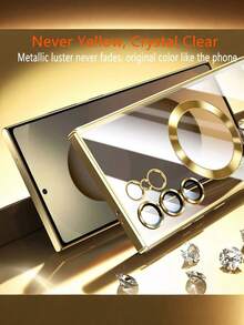 豪华无线充电磁吸手机壳，带镜头保护镀层，透明防震TPU材质，兼容三星Galaxy S25 S25Edge S25Plus S25Ultra S24 S24Ultra S24Plus S24FE S23FE S23Ultra S23Plus S22Ultra S20FE S21FE S21Ultra/A16 A26 A36 A56 A15 A25 A35 A55 A14 A34 A54 /Note10 Note10Plus Note20 Note20Ultra，防水防摔防刮。 - 銀色 - 查看 4