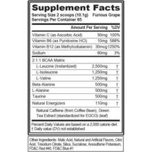 EVL BCAAs Aminoácidos en Polvo - Polvo BCAA pre-entrenamiento para la recuperación muscular, el crecimiento magro y la resistencia - Bebida rehidratante de recuperación post-entrenamiento con cafeína natural - Limonada rosada - Uva increíble - Ver 2