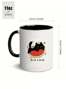 Party Painted Cartoon Style Pattern Ceramic Cups Tableware, Mugs, Coffee Cups, Tea Cups, Milk Cups, Ceramic Cups, Suitable For There Are A Variety Of Colours, Reusable Multi-Purpose Cups, Machine Washable, Durable And Microwaveable, Can Be Used For Milk, Coffee, Tea, Etc.