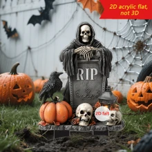 Halloween Skeleton Decor Series - 2D Acrylic Outdoor Garden Party, Holiday Ornaments