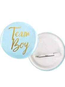 20 peças de emblemas de decoração para festa de casamento com revelação do sexo do bebê, emblema de equipe para meninos ou meninas