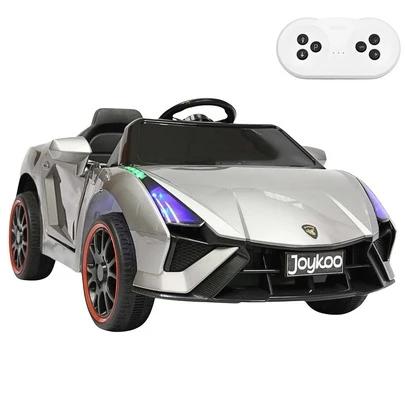 Joykoo Montable eléctrico para niños carro deportivo bluetooth luz LED control remoto 12v vehículo juguete infantil recargable auto moderno de aprendizaje