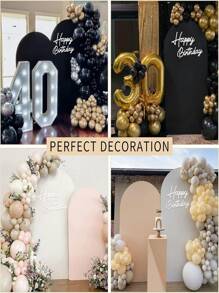 Happy Birthday Wooden Sign With White Painted Cutout Wooden Happy Birthday Letters Sign Vintage Rustic Birthday Party Decoration Backdrop Wall Photo Prop(Pink)