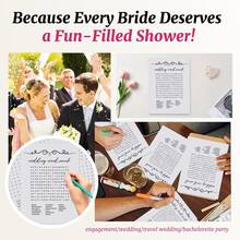 50 Stück/30 Stück Bridal-Shower Spiele, Hochzeitsdusche Spiele, Junggesellinnenabschied Party, Verlobungsparty - Lustiges Hochzeit Wortsuchrätsel/Hochzeit Wortsuche - Verschiedenfarbig - Übersicht 8