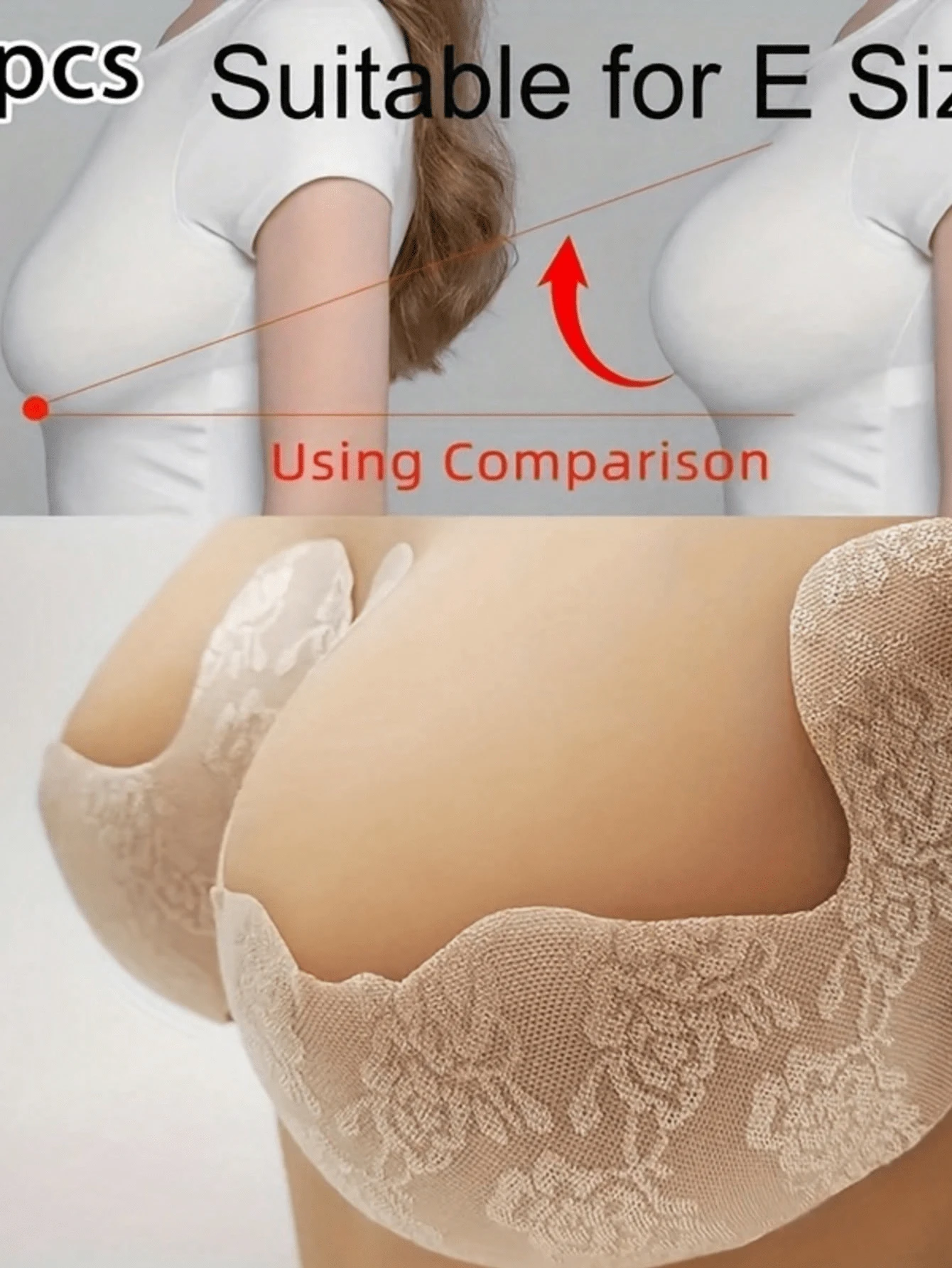 2pcs New Sports Invisible Breast Petals, Prevent Sagging Support Comfortable, Suitable For Sports Wear - Multicolor - View 1