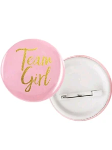20 peças de emblemas de decoração para festa de casamento com revelação do sexo do bebê, emblema de equipe para meninos ou meninas