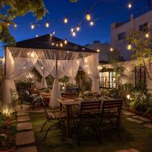 1pc/2pcs White Tulle Sheer Fabric Curtains For Wedding Decoration, Hung On Rod Voile Backdrop Curtain Drapes, With Top Holes For Rod Or Ropes (Rod Not Included) - White - View 9