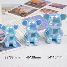 1pc Colorful Cartoon Bear Figurine, Cute Modern Home Decor, Cabinet Cute Animal Statue Sculpture, Suitable For Bedroom, Living Room And Office, New Year, Birthday, Wedding Party Gifts