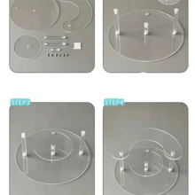 1PC Perfume Stand Organizer 3 Tier, Acrylic Display Stand Riser For Figures, Perfume, Dessert, Cupcake, Desktop Display Stand For Decoration And Organize - Clear - View 2