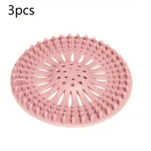 1pc/2pcs/3pcs/4pcs Silicone Shower Drain Hair Catcher, Anti-Clog Sink Strainer, Deodorizing Drain Filter, Kitchen Sink Hair Stopper, Prevent Sewer Clogs