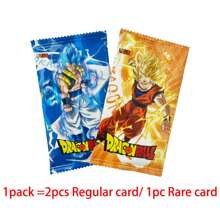 bandai 1 Paquete/5 Piezas Tarjetas de Goku hijo, Vegeta Saiyajin, Cartas raras de colección de intercambio TCG de Anime de Batalla como regalo y juguete