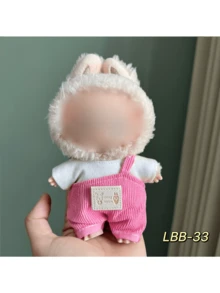 17厘米毛绒玩偶服装套装（仅衣服）适合第一代和第二代ForLABUBU毛绒玩偶，坐姿派对服装，（不含鞋子）