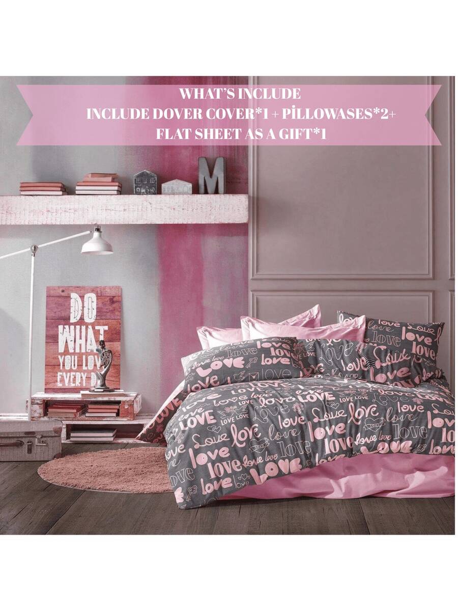 Bettbezug-Set | Flachbettlaken als Geschenk enthalten | Einzelgröße 150*200 cm (1 Bettbezug - 1 Stück + 1 Kissenbezug - 1 Stück) oder Doppelgröße 200*200 cm (1 Bettbezug - 1 Stück + 2 Kissenbezüge - 2 Stück) | Weich & atmungsaktiv für alle Jahreszeiten - Verschiedenfarbig - Übersicht 1