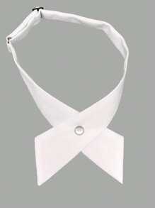 1 Stück Herren Krawattenkreuz, einfarbige formelle Fliege, geeignet für Campus, Gastgeberei, Bankette und andere Anlässe