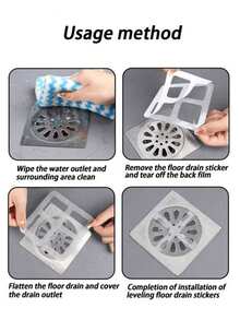 50pcs/30pcs/10pcs/3pcs Drainage Filter Cover For Hair Plugs, Disposable Shower Drainage Hair Catcher, Disposable Shower Hair Catcher, Floor Sink Filter Mesh Sticker, Hair Plugs For Bathroom Bathtubs, Bathroom Accessories, Kitchen, Bathroom, Household, Household Items(Wipe Dry Before Use To Prevent Detachment),Disposable Drain Clog Preventer (Recommended To Replace Every 2-3 Days) , (Watch Video Before Use) Disposable Shower And Bathtub Hair Catcher, Easy To Install Drain Filter Sticker, Kitchen, Sink And Laundry Room Disposable Drain Cover, Effectively Blocks Hair And Pest - 白色 - 查看 8