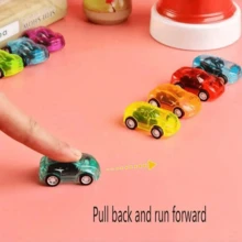 5Pcs Transparent Pull Back Small Car Inertia Small Car Cute Small Gift Activity Small Gift, Party Gift, Birthday Christmas And Halloween Best Gift