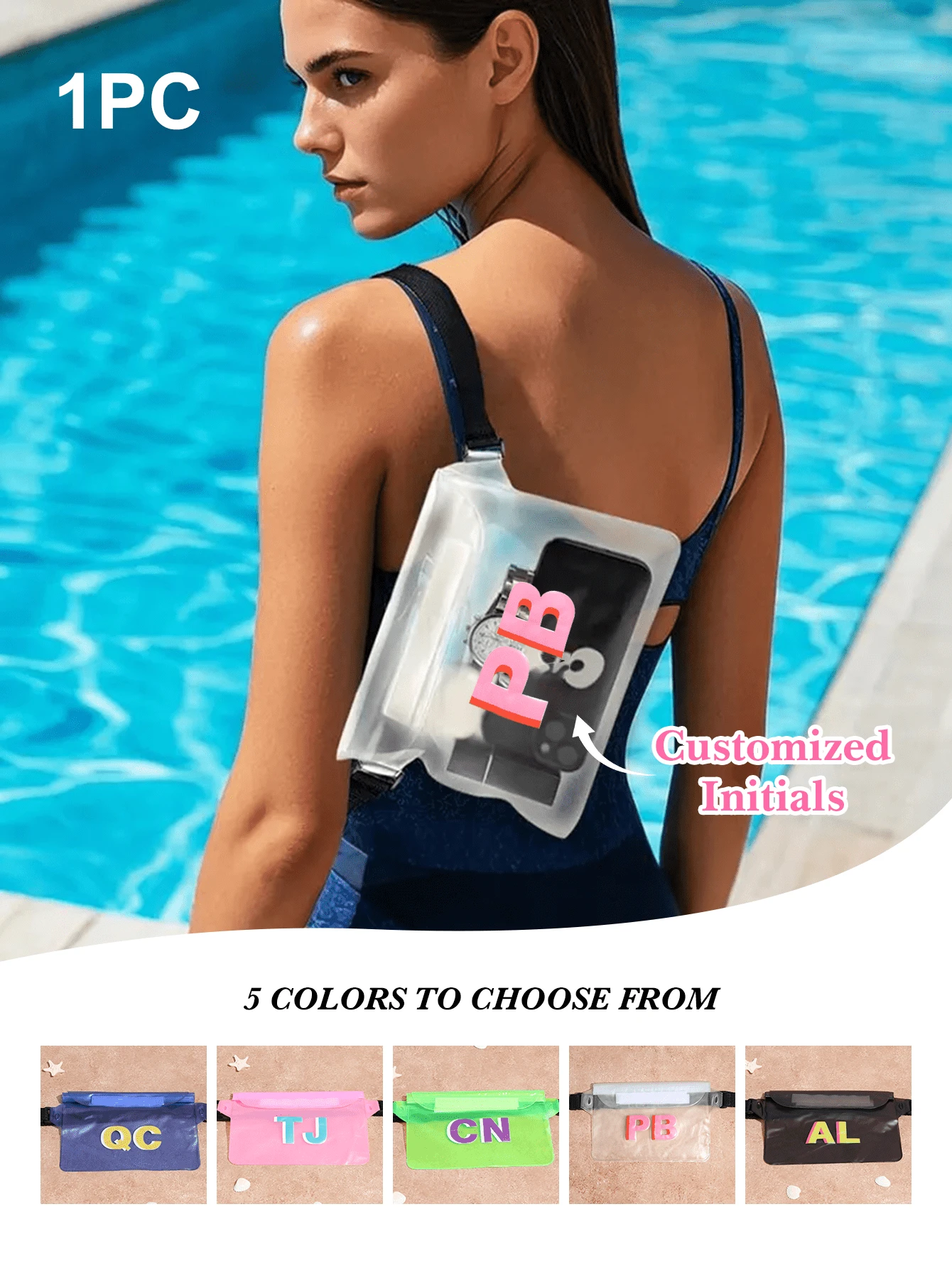Customized Personalized Phone Bags, Pool Bags, Customized Beach Bags, Fashionable Waist Bags, Travel Phone Bags, Vacation Gifts, Holiday Gifts, Simple And Unique, Ideal Gifts For Family/Friends/Classmates