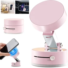 [Soporte de teléfono móvil con succión fuerte] Soporte de teléfono móvil magnético de succión de vacío de un solo botón, portátil y fácil de usar, succión fuerte, móvil, plegable y extensible, adecuado para la pantalla de cristal del automóvil. Adhesión de doble cara Nota: Solo apto para instalación y uso en ubicaciones con superficies lisas. Compatible con iPhone, teléfonos Android, regalo para cumpleaños, familia, amigos, accesorios para automóviles, soporte para teléfono de automóvil