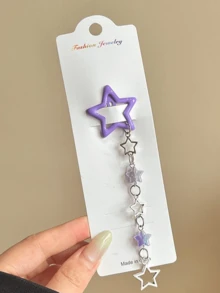 1 szt. Y2K Dopamina Holograficzna Gwiazda Motyl Dekoracja Włosów Spinka, Estetyczny Styl Wróżki, Nadaje Się Jako Prezent Dla Przyjaciół, Impreza i Dekoracja Zewnętrzna