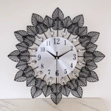 1pc Modern Silent Metal Wall Clock (33CM/13 Inch) - AA Battery Powered Decorative Clock, Stylish Design, Suitable For Living Room/Dining Room/Bedroom/Study Wall Mounted Decorative Clock, Ideal For Home Decoration Gifts Birthday Graduation Room Decor Clock Wall Bedroom Decor Dormitory Decor Back To School School Decor School Surprise School Supplies - Multicolor - View 16