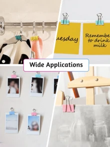 Mixed Color Long Tail Clip Folder, Binder Clips 0.98 Inch, Small Paper Clamps, Assorted Color Mini Clips For Office Supplies, Home, School And Business, Back To School Season