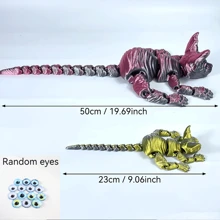 1 件 50 厘米/19.69 英寸 3D 打印巨型狮身人面像猫雕像，无毛猫家居装饰，逼真的仿真眼睛，全身可活动关节，彩虹系列猫装饰，节日装饰礼物，圣诞节，万圣节装饰，猫爱好者的完美礼物 - 彩色 - 查看 7